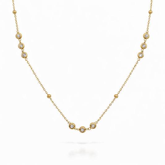 Bezel Diamond Necklace